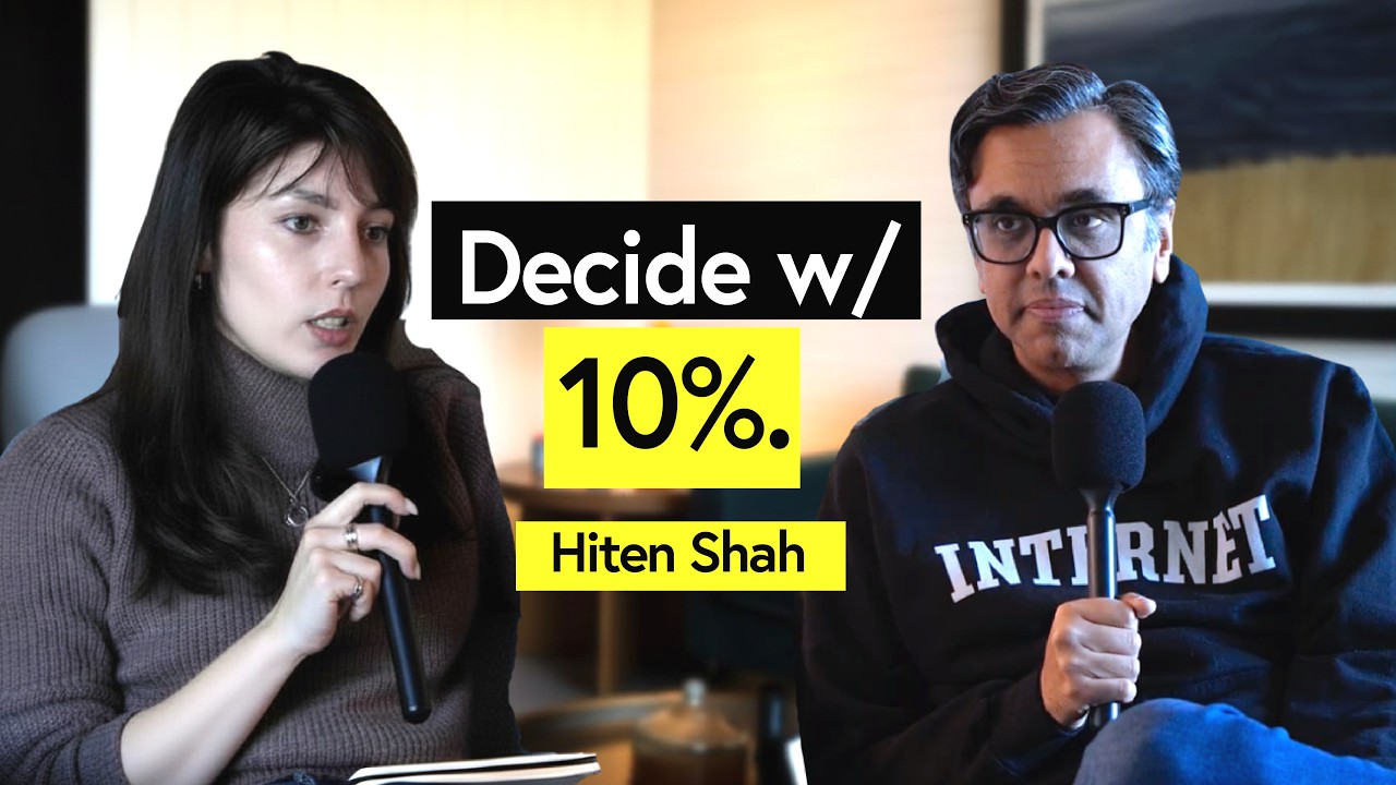 How to Make High-Stakes Decisions with Only 10% Information ft Hiten Shah (@hitenshow) episode